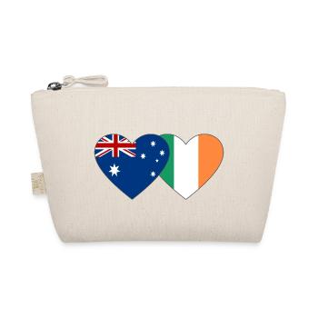 Australia Ireland Flag Heart - Organic Pouch - nature - Front
