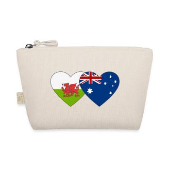 Wales Australien Flagge Herz - Bio-Täschchen - Natur - Vorne
