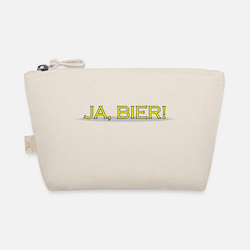 JA BIER gelbe Schrift Bio-Täschchen