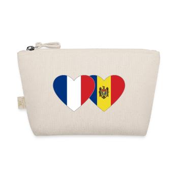France Moldavie Flag Coeur - Trousse biologique - nature - Devant