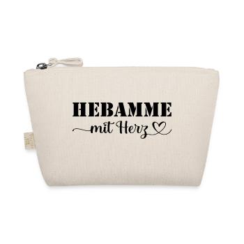 Hebamme mit Herz - Bio-Täschchen - Natur - Vorne