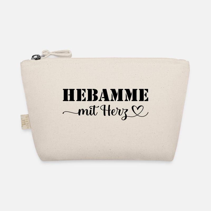 Hebamme mit Herz - Bio-Täschchen - Natur