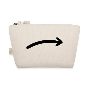 Arrow drawing sketch black - Organic Pouch - nature - Front