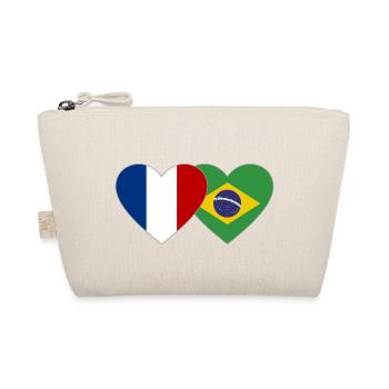 France Brésil Flag Coeur - Trousse biologique - nature - Devant