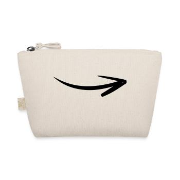 Arrow drawing sketch black - Organic Pouch - nature - Front