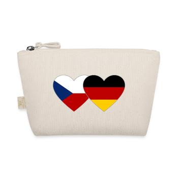 Tschechien Deutschland Flagge Herz - Bio-Täschchen - Natur - Vorne