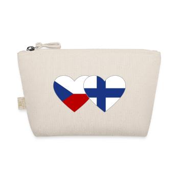 République tchèque Finlande Flag Heart - Trousse biologique - nature - Devant