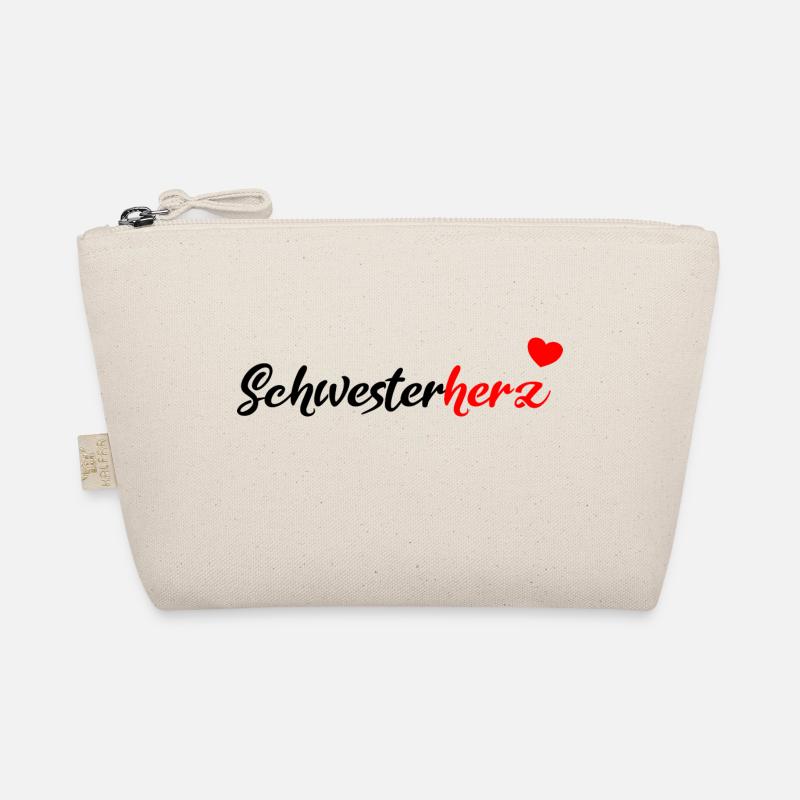 Schwesterherz Black - Bio-Täschchen - Natur