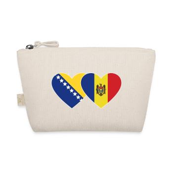 Bosnie Moldavie Flag Heart - Trousse biologique - nature - Devant