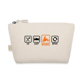 Eat Sleep Motocross Repeat Dirt Bker Motorcycle En - Bio-Täschchen - Natur - Vorne