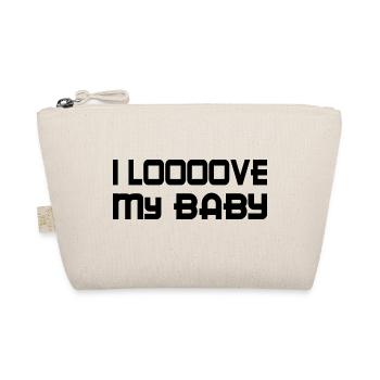 Pregnancy Baby shower Babyshower Boy Girl - Organic Pouch - nature - Front