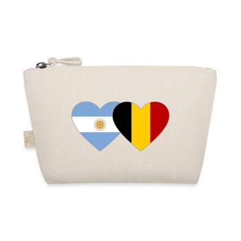 Argentine Belgique Drapeau Coeur - Trousse biologique - nature - Devant