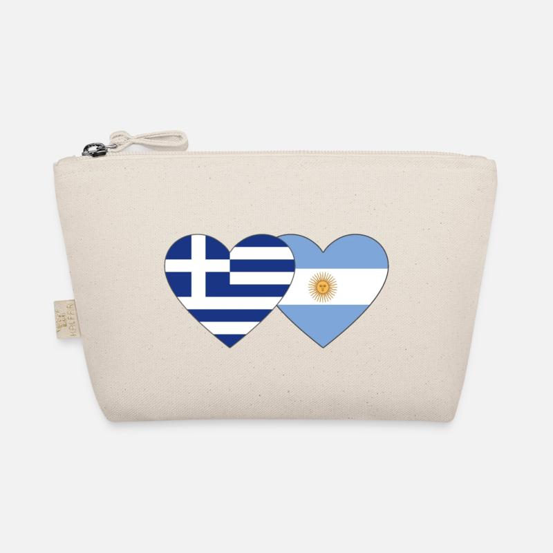 Grèce Argentine Flag Heart Trousse biologique