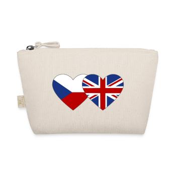 République tchèque Angleterre Flag Heart - Trousse biologique - nature - Devant