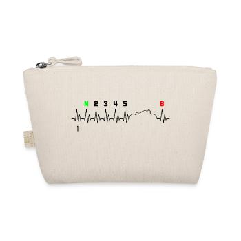 Ecg Heartbeat Graphic Motorcycle Biker Motorbike R - Bio-Täschchen - Natur - Vorne