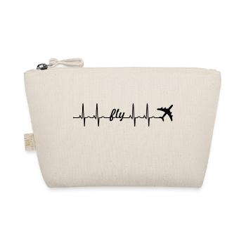 Heartbeat ECG fly, airplane (heartbeat) - Organic Pouch - nature - Front