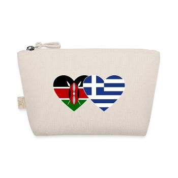 Kenya Grèce Flag Heart - Trousse biologique - nature - Devant