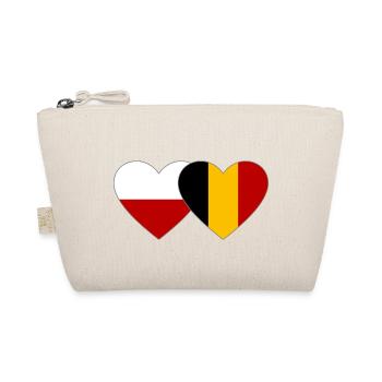Polen Belgien Flagge Herz - Bio-Täschchen - Natur - Vorne