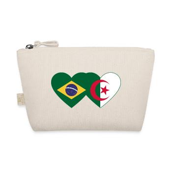 Brésil Algérie Drapeau Coeur - Trousse biologique - nature - Devant