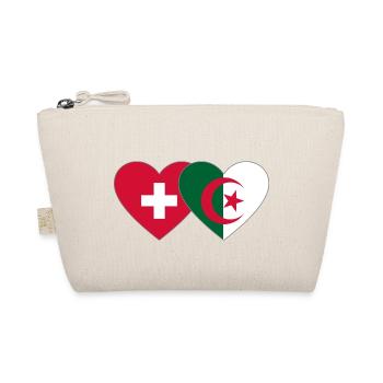 Suisse Algérie Flag Coeur - Trousse biologique - nature - Devant