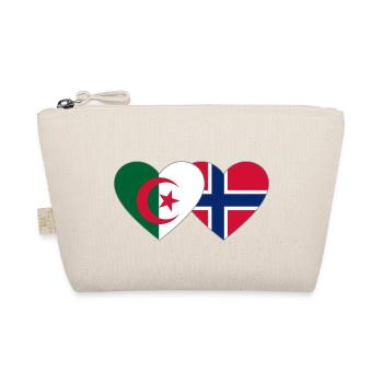 Algeria Norway Flag Heart - Organic Pouch - nature - Front