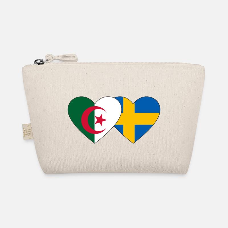 Algérie Suède Drapeau Coeur Trousse biologique