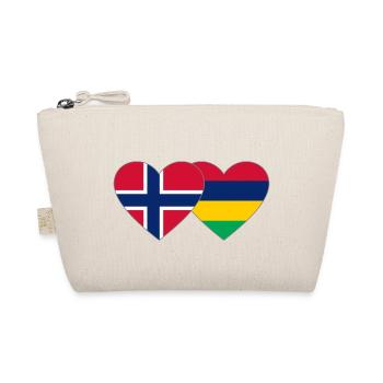 Norwegen Mauritius Flagge Herz - Bio-Täschchen - Natur - Vorne