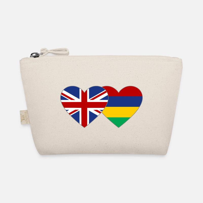 Angleterre Maurice Flag Heart Trousse biologique