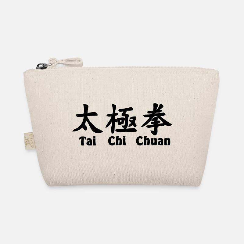 tai ji quan script horizontal with text Organic Pouch