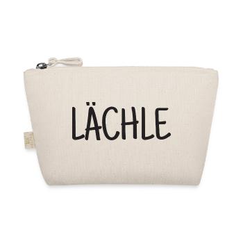 lächle - lachen gute Laune - Bio-Täschchen - Natur - Vorne