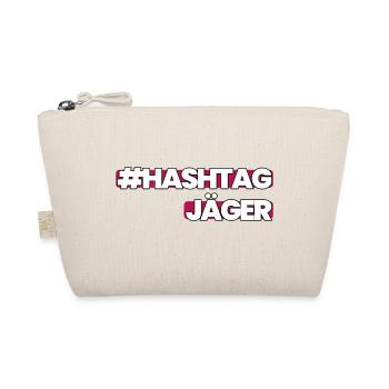 HashtagJäger pink - Bio-Täschchen - Natur - Vorne