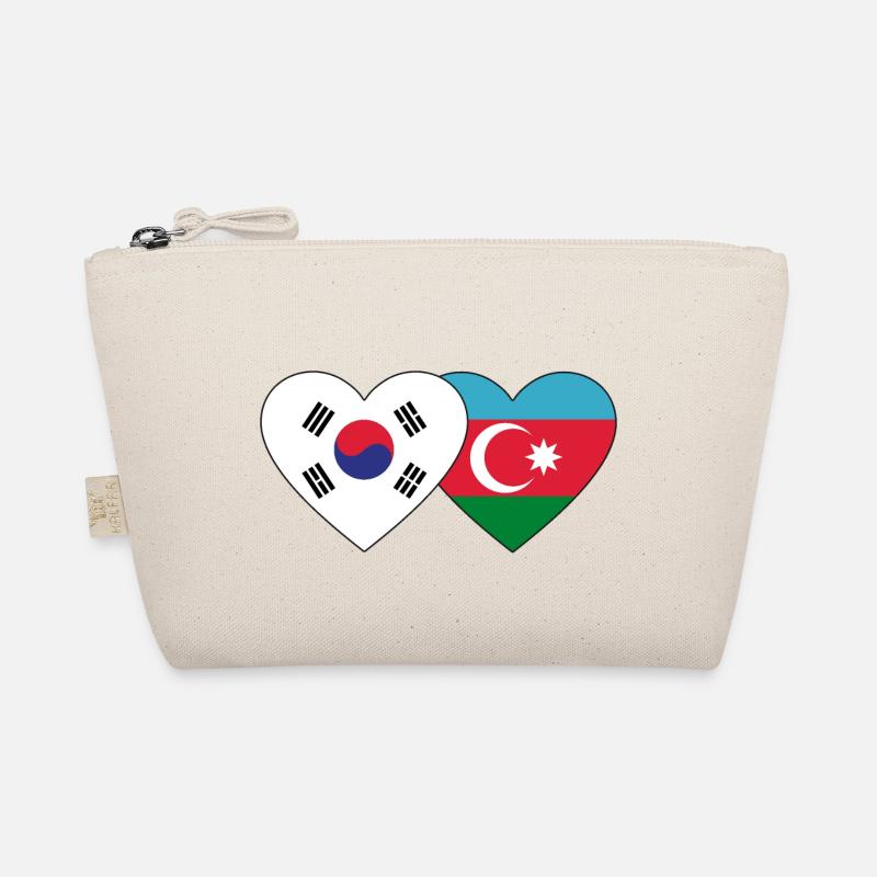 Corée du Sud Azerbaïdjan Flag Heart Trousse biologique
