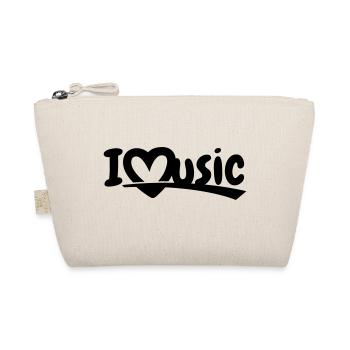 Ich liebe Musik - Bio-Täschchen - Natur - Vorne