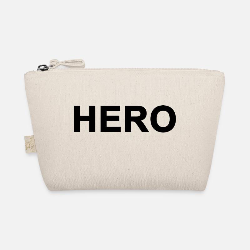 Großer fetter Held schwarzer Text. Bio-Täschchen