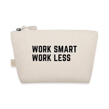 Work Smart Work Less!!! - Bio-Täschchen - Natur - Vorne