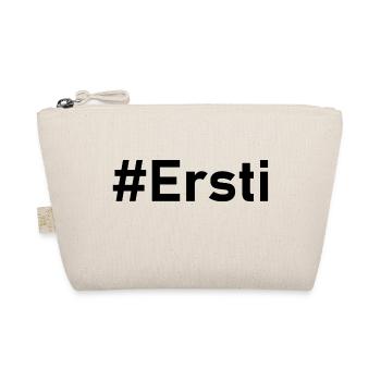Ersti schwarz / Motiv für Erstsemester / Studenten - Bio-Täschchen - Natur - Vorne