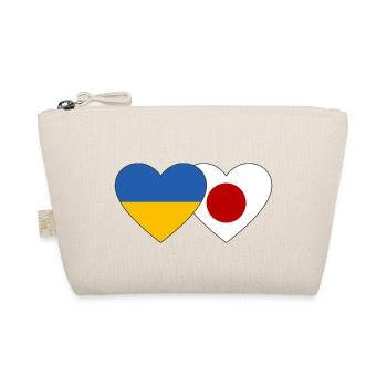 Ukraine Japon Flag Coeur - Trousse biologique - nature - Devant