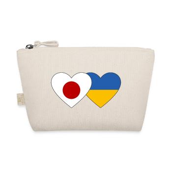 Japon Ukraine Flag Coeur - Trousse biologique - nature - Devant