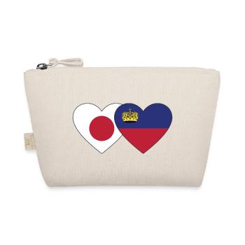 Drapeau du Japon Liechtenstein Coeur - Trousse biologique - nature - Devant