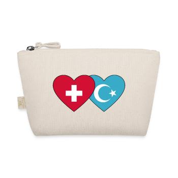 Suisse Uighur Flag Heart - Trousse biologique - nature - Devant