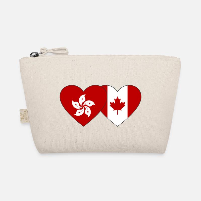 Cœur de drapeau du Canada à Hong Kong Trousse biologique