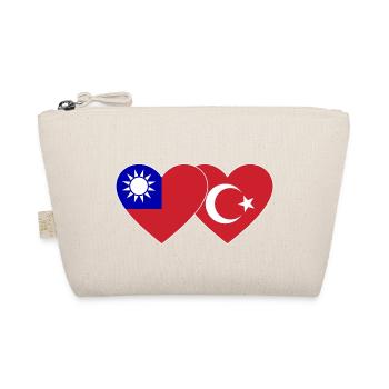 Taïwan Türkiye drapeau coeur - Trousse biologique - nature - Devant