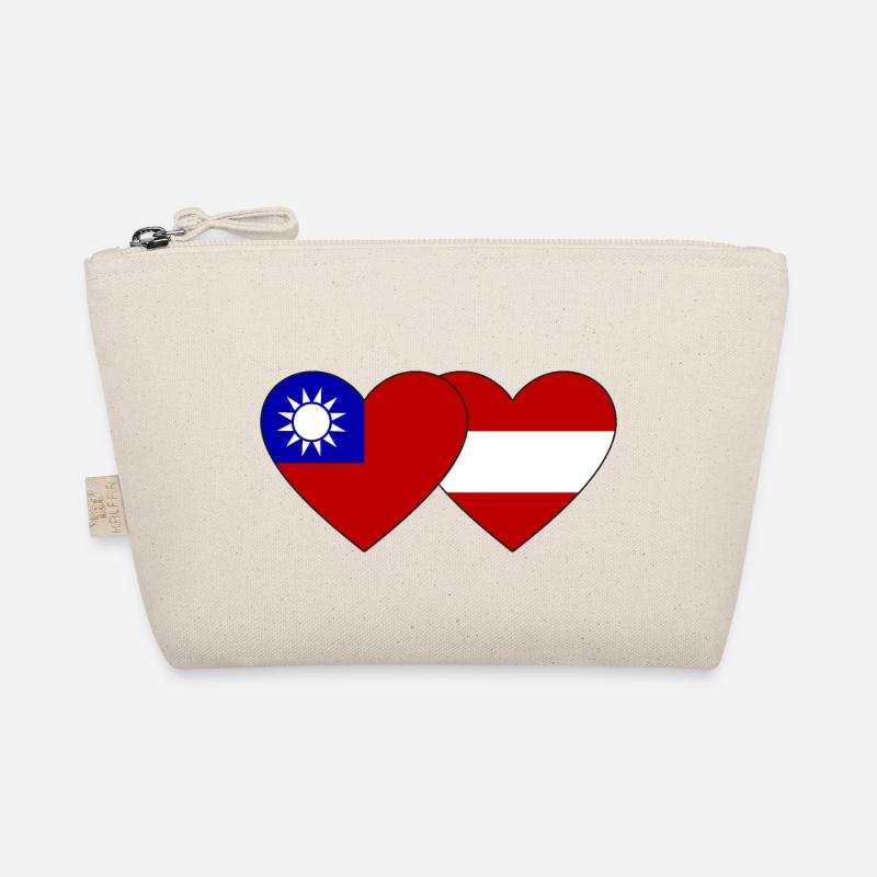 Taïwan Autriche Flag Heart Trousse biologique