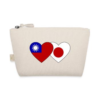 Taïwan Drapeau du Japon Cœur - Trousse biologique - nature - Devant