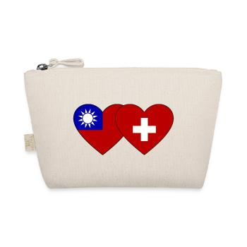 Taïwan Suisse Flag Heart - Trousse biologique - nature - Devant