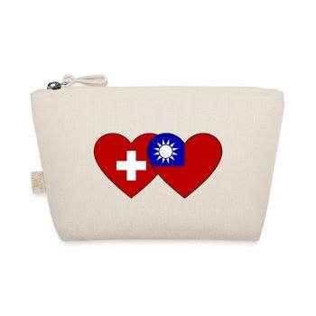 Suisse Taiwan Flag Heart - Trousse biologique - nature - Devant