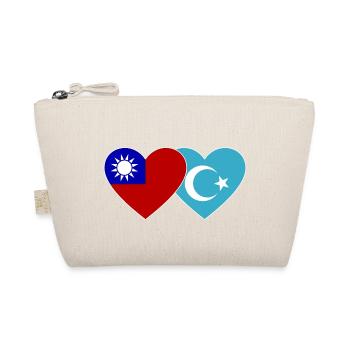 Cœur du drapeau ouïghour de Taïwan - Trousse biologique - nature - Devant