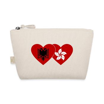 Albanie Hong Kong Flag Heart - Trousse biologique - nature - Devant