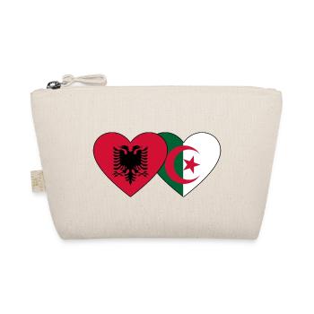 Albanie Algérie Drapeau Coeur - Trousse biologique - nature - Devant