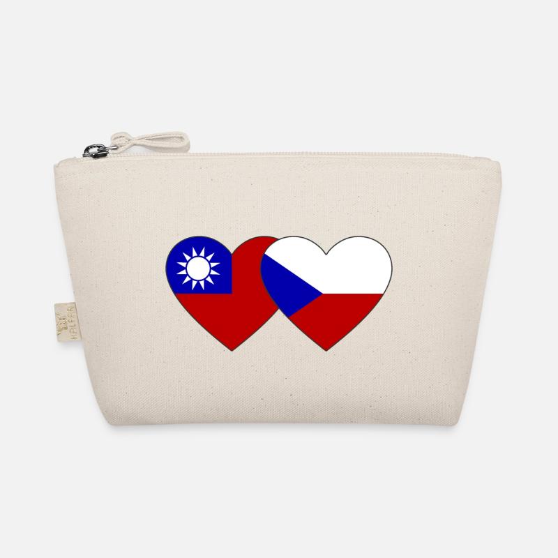 Taïwan République tchèque Flag Heart Trousse biologique